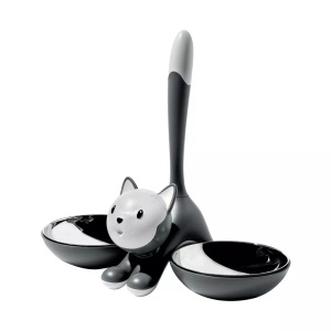 ALESSI, Alessi-Tigrito Katzennapf, Grau, Kochgeschirr Tigrito plastikmaterial grau für Katzen - Alessi grau en plastikmaterial