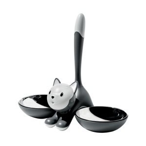 ALESSI, Alessi-Tigrito Katzennapf, Grau, Kochgeschirr Tigrito plastikmaterial grau für Katzen - Alessi grau en plastikmaterial