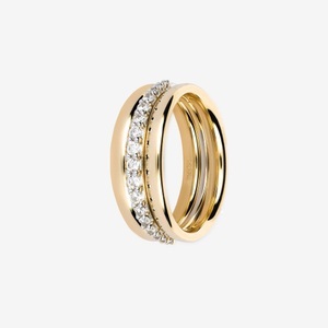 L' Atelier Gold 18 Karat by Manor, L' Atelier Gold 18 Karat by Manor Ring mit Zirkonia 54, 