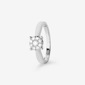 Sergio Ferris, Sergio Ferris Ring Weissgold Brill 54, Sergio Ferris - Ring, 54, Weissgold