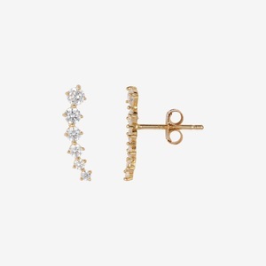 L' Atelier Gold 18 Karat by Manor, L' Atelier Gold 18 Karat by Manor Ohrstecker mit Zirkonia ONE Size, 