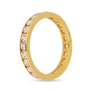 L' Atelier Gold 18 Karat by Manor, L' Atelier Gold 18 Karat by Manor Ring mit Zirkonia 56, 
