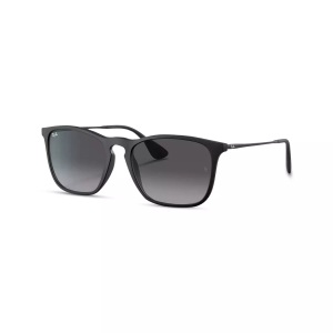 Ray-Ban, Ray-Ban Chris RB4187 - 622-8G Rubber Black 54-18, Ray-Ban RB 4187 CHRIS Herren-Sonnenbrille Vollrand Eckig Kunststoff-Gestell, schwarz