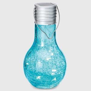 STT, STT Lichtobjekt 16.5Cm, STT - Solarlampion OUTDOOR LIGHT - blau - Glas - 9/9/16.5 cm