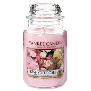 Yankee Candle, Yankee Candle - Duftkerze Fresh Cut Roses - 623 g, Yankee Candle Duftkerze »Fresh Cut Roses large Jar«