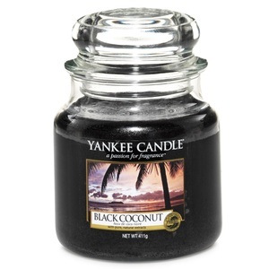 Yankee Candle, Yankee Candle Duftkerze Höhe 135 mm / Durchmesser 100 mm, Yankee Candle Black Coconut, mittel (1 Stk)