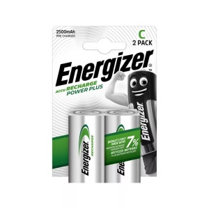 Energizer, Energizer Power Plus C 2500mAh (2Stk.) Akku Batterie, Energizer Akku Power Plus C 2500 mAh