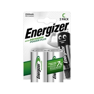 Energizer, Energizer Power Plus C 2500mAh (2Stk.) Akku Batterie, Energizer Akku Power Plus C 2500 mAh