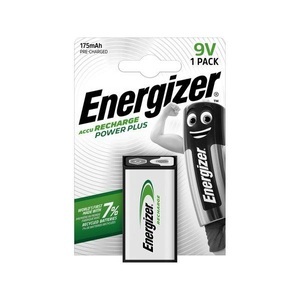 Energizer, Energizer Power Plus 9V 175mAh (1Stk.) Akku Batterie, Energizer PowerPlus NiMH-Akku 9-V-Block, 175 mAh