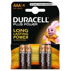 Duracell, Duracell Plus Power AAA / Lr03 (4Stk.) Batterie, DURACELL Plus Power LR03 / MN2400 / AAA (4 Stk)