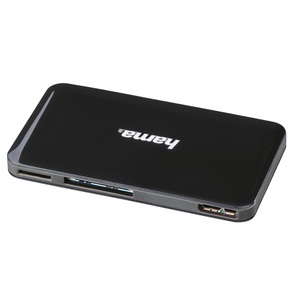 HAMA, Hama 181018 Usb3 Sd/mic-Sd/cf/ms Black - Kartenleser (Schwarz), Hama 181018 Usb3 Sd/mic-Sd/cf/ms Black - Kartenleser (Schwarz)