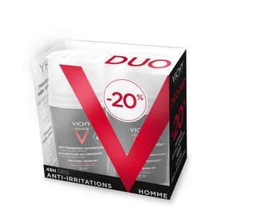Vichy, Vichy Homme Deo für empfindliche Haut 50 ml, Vichy Deo - Anti-transpirant Roll-on Sensitive Homme Duo