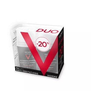 Vichy, Vichy Homme Deo für empfindliche Haut 50 ml, Vichy Deo - Anti-transpirant Roll-on Sensitive Homme Duo