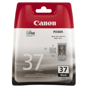 Canon, Canon Pg-37 - Tintenpatrone, Canon Tintenpatrone, schwarz, pigment, PG-37, 2145B001, (11 ml)