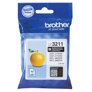 Brother, Brother Lc-3211Bk schwarz Tintenpatrone, Brother Tintenpatrone, schwarz, LC-3211BK, (200 Seiten)