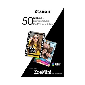 Canon, Canon Zink Papier 50x75mm 50 Blatt Fotopapier, CANON ZP-2030 ZINK 50S - Fotopapier (Weiss)