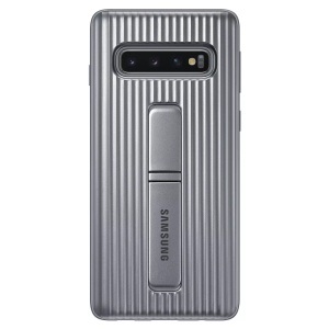 Samsung, Samsung Galaxy S10 Protective Standing Cover Schutzhülle Weiss (EF-RG973CSEGWW), Samsung - Protective Standing Cover, Hardcase für Galaxy S10, Silber