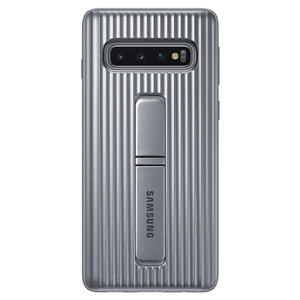 Samsung, Samsung Galaxy S10 Protective Standing Cover Schutzhülle Weiss (EF-RG973CSEGWW), Samsung - Protective Standing Cover, Hardcase für Galaxy S10, Silber