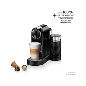 Nespresso, Nespresso Citiz & Milk Kapselmaschine, Nespresso CitiZ&Milk Kaffeemaschine von De'Longhi Schwarz