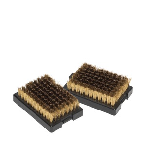 OUTDOORCHEF, Outdoorchef 14.421.25 Ersatzbürstenköpfe - Grillbürstezubehör (Schwarz/Messing), Outdoorchef Ersatzbürstenköpfe Gross | 2 Stück