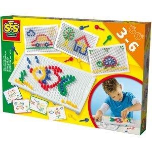 SES CREATIVE, SES creative Mosaik-Steckspiel in bunt, SES® Mosaikbrett