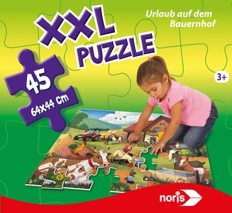 noris, Noris XXL Puzzle Urlaub auf dem Bauernhof 45 Teile, Noris Spiele - XXL Puzzle Urlaub auf dem Bauernhof