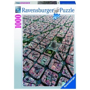 Ravensburger, Ravensburger Puzzle Barcelona von oben, 1000 Teile, Puzzle Ravensburger Barcelona von Oben 1000 Teile