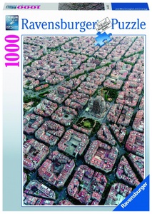 Ravensburger, Ravensburger Puzzle Barcelona von oben, 1000 Teile, Puzzle Ravensburger Barcelona von Oben 1000 Teile