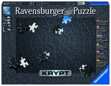 Ravensburger, Ravensburger Puzzle Krypt Schwarz, 736 Teile, Ravensburger Puzzle 15260 - Krypt Puzzle Schwarz - Schweres Puzzle für Erwachsene und Kinder ab 14 Jahren mit 736 Teilen