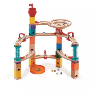 Hape, Hape Murmelbahn QUADRILLA AUS DER BURG ENTKOMMEN 102-teilig aus Holz, Hape Kugelbahn »Quadrilla«, (102 tlg.)