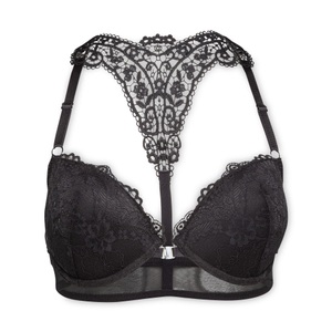 Lascana, Lascana Damen BH mit Push up Effekt 75, LASCANA Push-up-BH »Melissa«, mit Vorderverschluss & Spitzenrücken aus Stickerei, Dessous