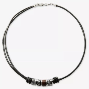 Fossil, Fossil Collier Herren, Fossil - Halskette, 45cm, Black