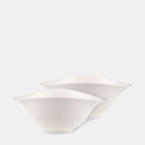 Villeroy Boch, Villeroy & Boch Salatschale 2tlg, Villeroy & Boch - Schalen-Set VAPIANO - weiss - Porzellan - 17/21/8.5 cm