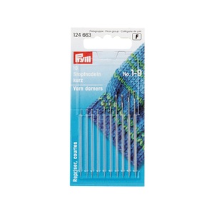 Prym, Prym - Stopfnadel Nr. 1-9, 10 Stück, Prym Stopfnadeln kurz Stahl, silber Nr. 1-9, Karte 10 Stück