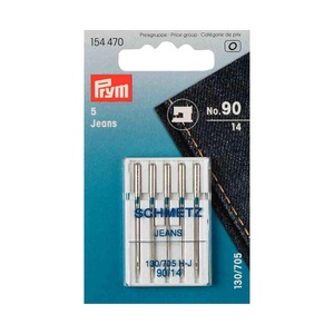 Prym, Prym NAEHMASCHINENNADELN, Prym Nähmaschinennadeln, Jeans Nr. 90, Karte 5 Stück
