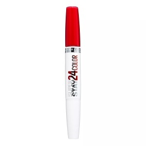 Gemey Maybelline, Maybelline Nr. 553 - Steady Red Superstay 24 Color Lippenstift 5g, Maybelline Superstay 24 Lippenstift + Balsam