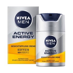 Nivea, NIVEA Men Active Energy Gesichts-creme Herren Creme 50 ml, Nivea Men Active Energy Tagescreme