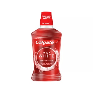 Colgate, Max White Expert Mundspülung, Sofort Sichtbar Weissere Zähne Damen 500 ml, Colgate Max White Mundspülung (500ml)
