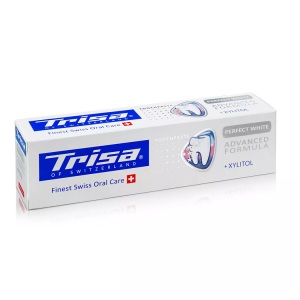 TRISA, Trisa Zahnpasta Perfect White 75ml, Trisa Pure White Swiss Herbs (75ml)