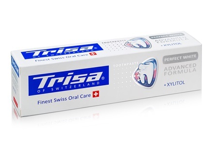 TRISA, Trisa Zahnpasta Perfect White 75ml, Trisa Pure White Swiss Herbs (75ml)