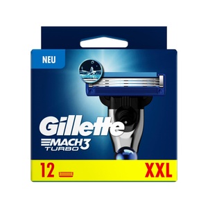 Gillette, Mach3 Turbo Unisex Multicolor 12 Pezzi, Gillette - Mach3 Turbo 3D Systemklingen 12er