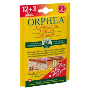 ORPHEA, Orphea Mottenschutz Blätter 12+3Blatt, ORPHEA Mottenschutz Blätter Blüten (12+3 Stk)
