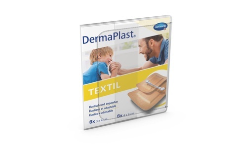 DermaPlast, DermaPlast Zentriertes Wundkissen, 2 Grössen 16Stk, DermaPlast TEXTIL Centro Strips assortiert (6 Stk)