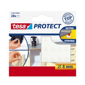 Tesa, tesa 57898-00000-00 Gerätefuß selbstklebend, rund Transparent (Ø) 8 mm 28 St., Tesa Lärmstopper | 28 Stück