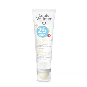 Louis Widmer, Louis Widmer Sun 25 Kids Hautschutzcreme + Lipstick Tube, Louis Widmer Sun Kids Creme & Lippenpflege SPF 25 ohne Parfum 25 ml
