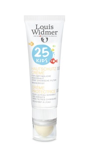 Louis Widmer, Louis Widmer Sun 25 Kids Hautschutzcreme + Lipstick Tube, Louis Widmer Sun Kids Creme & Lippenpflege SPF 25 ohne Parfum 25 ml