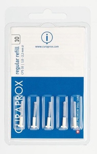 Curaden Germany GmbH, Curaden Germany GmbH Curaprox® Interdentalbürsten CPS 10 regular 1,0 - 2,2 mm, Curaprox Regular CPS Refill 5 Stück, CPS10, CPS11, CPS12, CPS14, CPS 14Z, CPS15, CPS18, Interdentalbürste für die Reinigung zwischen den Zähnen, 