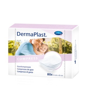 DermaPlast, DermaPlast Gazekompressen, 6 x 8 cm 80Stk, DermaPlast® Gazekompressen 8 x 6 80 Stk