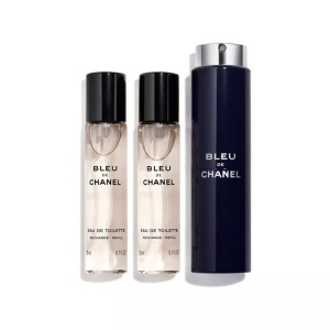 Chanel, Chanel Bleu De Chanel Edt Ricaricabile Vapo 3X 20 ml (Profumeria , ..., CHANEL - Eau De Toilette Nachfüllbarer Taschenzerstäuber, Bleu Set