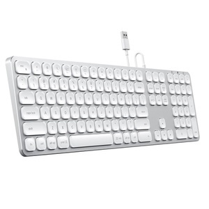 Satechi, Satechi USB Keyboard CH-Layout Tastatur, Satechi St-Amwks Alu (CH Layout) - Tastatur (Silber/Weiss)